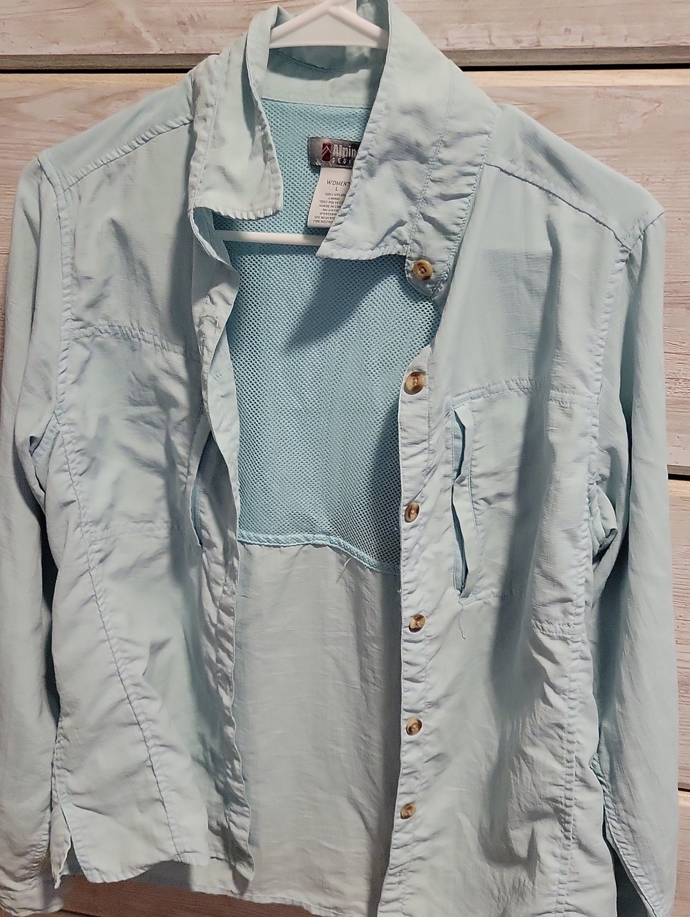 Alpine Pale Mint Green Lightweight Button-Front Utility shirt
